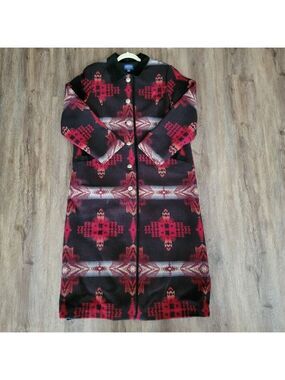 Pendleton Full Length Coat Leather Trim #2762